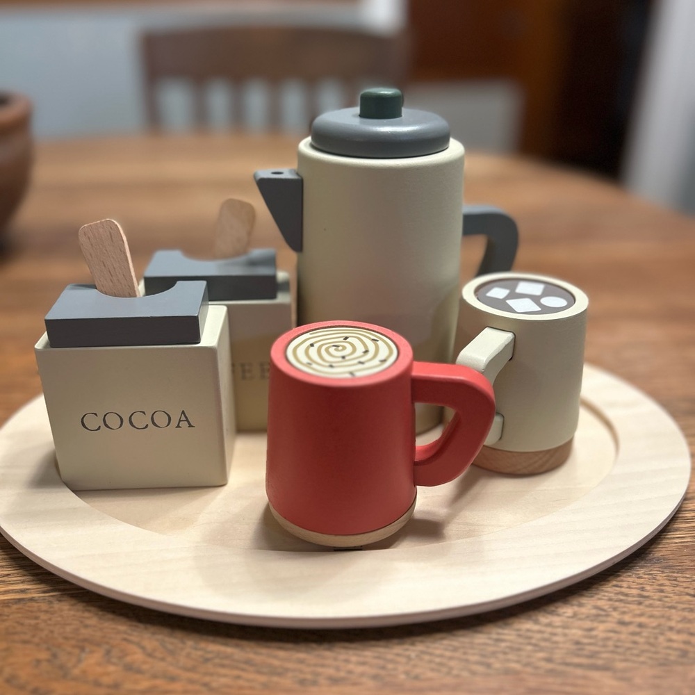 Magnolia Wooden Coffee Set